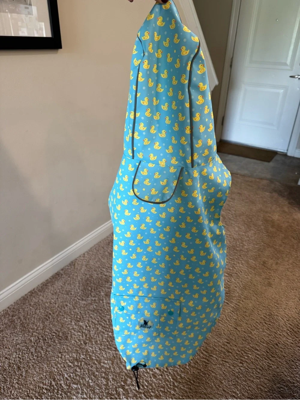 Dog Rain Coat- size XL Duck-Print